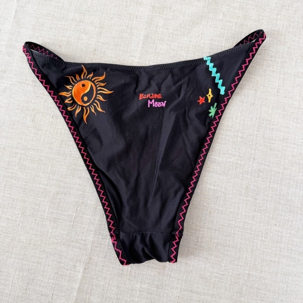 Banana Moon Lita Stabilight Black To The Sun And Back Sunwear Swim Bottom - Picture 3 of 6
